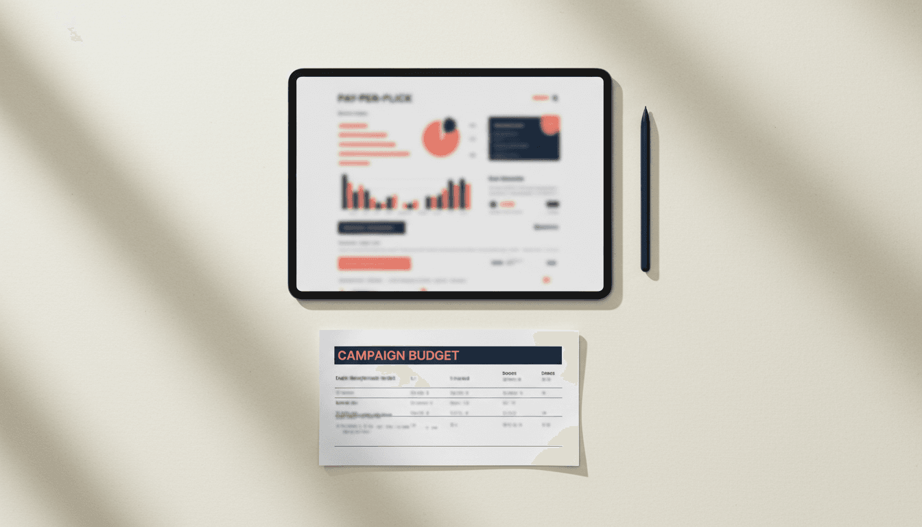 PPC campaign planning on tablet